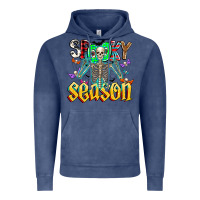 Vintage Denim Spooky Season Vintage Hoodie - CowhideDigitalArt
