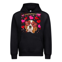 Black Valentines day  beagle Urban Hoodie - RanaPortraitStore