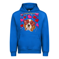 Cobalt Valentines day  beagle Urban Hoodie - RanaPortraitStore