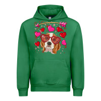Emerald Valentines day  beagle Urban Hoodie - RanaPortraitStore