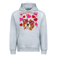 Heather Grey Valentines day  beagle Urban Hoodie - RanaPortraitStore