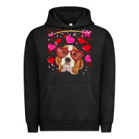 Pigment Black Valentines day  beagle Urban Hoodie - RanaPortraitStore