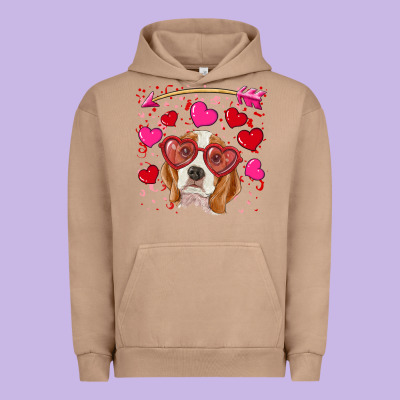 Valentines Day  Beagle Urban Hoodie Designed By Ranaportraitstore