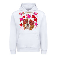 White Valentines day  beagle Urban Hoodie - RanaPortraitStore