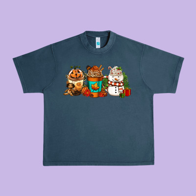 Halloween Thanksgiving Christmas Coffee Cups Urban Heavy Tee Designed By Fadigitalartstudio