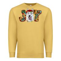 Antique Gold white shepherd christmas joy Premium Sweatshirt - RanaPortraitStore