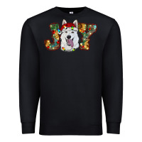 Black white shepherd christmas joy Premium Sweatshirt - RanaPortraitStore