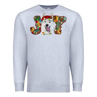 Heather Grey white shepherd christmas joy Premium Sweatshirt - RanaPortraitStore