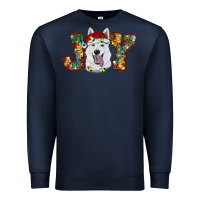 Navy white shepherd christmas joy Premium Sweatshirt - RanaPortraitStore