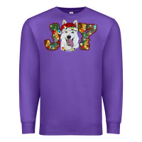 Purple white shepherd christmas joy Premium Sweatshirt - RanaPortraitStore