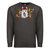 Smoke white shepherd christmas joy Premium Sweatshirt - RanaPortraitStore