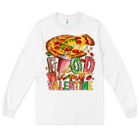 White Food Is My Valentine Long Sleeve Tee - CowhideDigitalArt