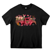 Black valentines day leopard farm animals truck Heavy Core Tee - Jasminsmagicworld