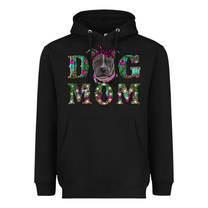 Christmas Dog Mom Pitbull Heavyweight Hoodie by RanaPortraitStore | Teevron