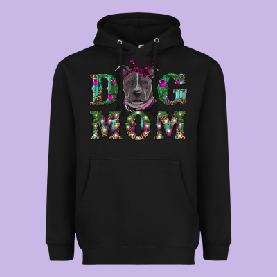 Christmas Dog Mom Pitbull Heavyweight Hoodie Designed By Ranaportraitstore