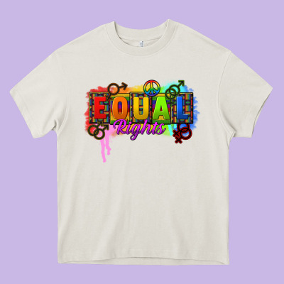 Equal Rights Heavy Core Tee Designed By Cowgirlartshop