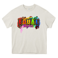 Cream Equal rights Heavy Core Tee - CowGirlArtShop