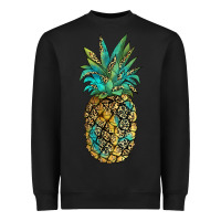 Black leopar turquoise pineapple Heavyweight Sweatshirt - JahusDesignShop