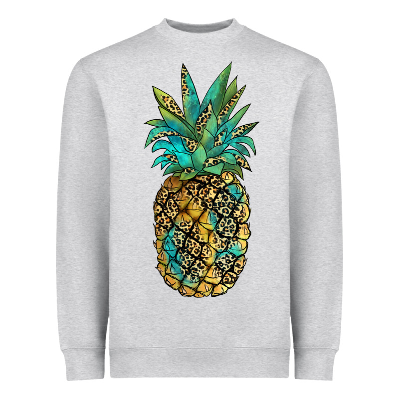 Leopar Turquoise Pineapple Heavyweight Sweatshirt by JahusDesignShop | Teevron