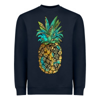 Navy leopar turquoise pineapple Heavyweight Sweatshirt - JahusDesignShop
