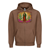 Chestnut western our lady of Guadalupe Zipper Hoodie - JahusDesignShop
