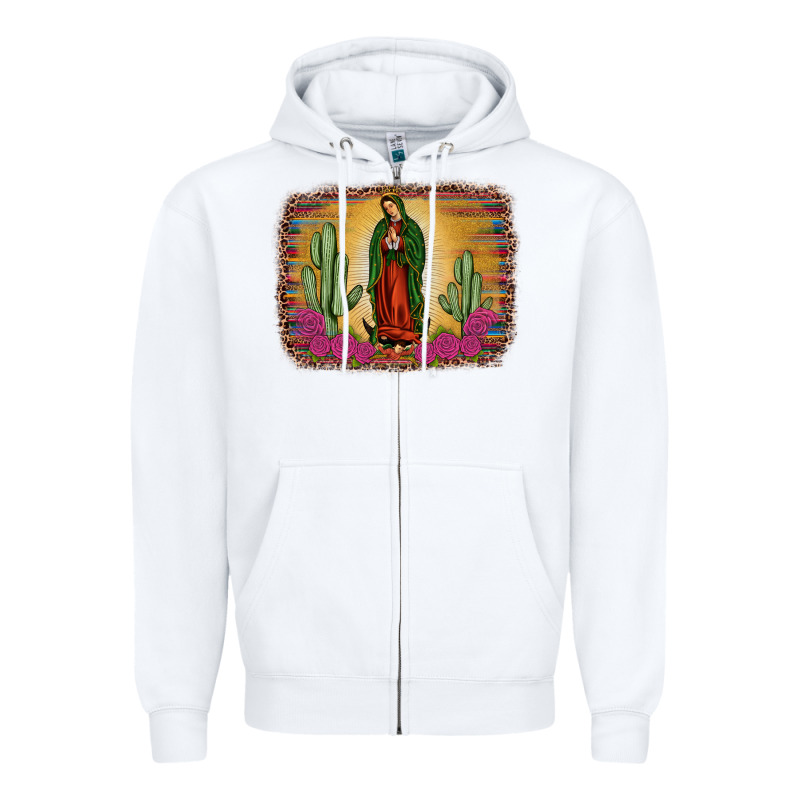 Western Our Lady Of Guadalupe Zipper Hoodie by JahusDesignShop | Teevron