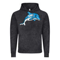 Vintage Black dolphin dwe Vintage Hoodie - CowhideDigitalArt