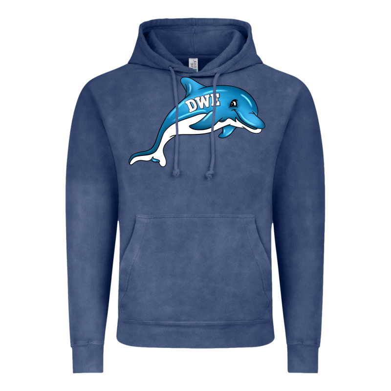Dolphin Dwe Vintage Hoodie by CowhideDigitalArt | Teevron