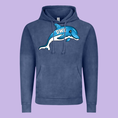 Dolphin Dwe Vintage Hoodie Designed By Cowhidedigitalart