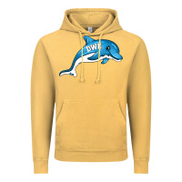 Vintage Mustard dolphin dwe Vintage Hoodie - CowhideDigitalArt