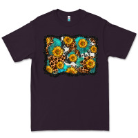 Plum cowhide leopard turquoise sunflowers pattern olivia Premium Tee - OliviaCreatesArt