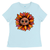 Baby Blue turkey sunflower bbs Ladies Tee - BundleAndBundleShop