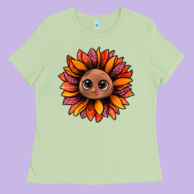 Turkey Sunflower Bbs Ladies Tee Designed By Bundleandbundleshop