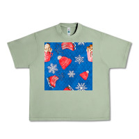Oil Green winter  snowflakes hot cocoa ice skating shoes Urban Heavy Tee - FaDigitalArtStudio