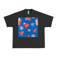 Pigment Black winter  snowflakes hot cocoa ice skating shoes Urban Heavy Tee - FaDigitalArtStudio