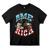 Black American Eagle Heavy Core Tee - HowdyJamesFarm