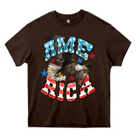 Chocolate Brown American Eagle Heavy Core Tee - HowdyJamesFarm