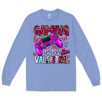 Colony Blue gaming is my valentine Long Sleeve Tee - CowhideDigitalArt