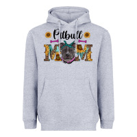 Heather Grey western pitbull mom Heavyweight Hoodie - RanaPortraitStore