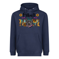 Navy western pitbull mom Heavyweight Hoodie - RanaPortraitStore