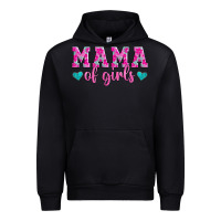 Black mama of girls floral pattern turquoise heart Urban Hoodie - Jasminsmagicworld