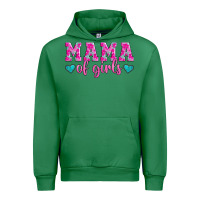 Emerald mama of girls floral pattern turquoise heart Urban Hoodie - Jasminsmagicworld