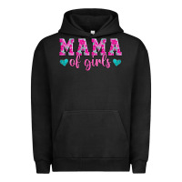 Pigment Black mama of girls floral pattern turquoise heart Urban Hoodie - Jasminsmagicworld