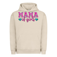Pigment French Oak mama of girls floral pattern turquoise heart Urban Hoodie - Jasminsmagicworld