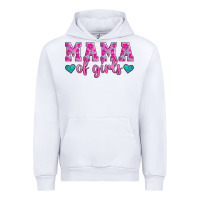 White mama of girls floral pattern turquoise heart Urban Hoodie - Jasminsmagicworld