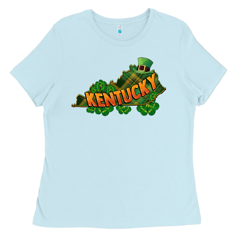 Kentucky Map St. Patrick's Day Ladies Tee by FaDigitalArtStudio | Teevron
