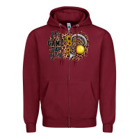 Burgundy it's game day y'all lacrosse Zipper Hoodie - JahusDesignShop