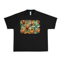 Black highland cow western background Urban Heavy Tee - Jasminsmagicworld