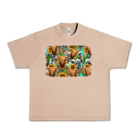 Burro highland cow western background Urban Heavy Tee - Jasminsmagicworld