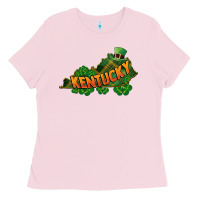 Bubblegum Pink Kentucky map St. Patrick's Day Ladies Tee - FaDigitalArtStudio
